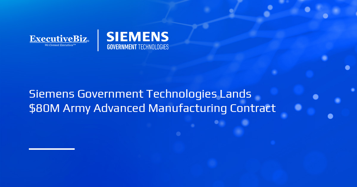 Siemens Government Technologies Lands $80M Army Advanced Manufacturing Contract Siemens Government Technologies logo. The U.S. Army has awarded SGT a contract for an advanced manufacturing capability.